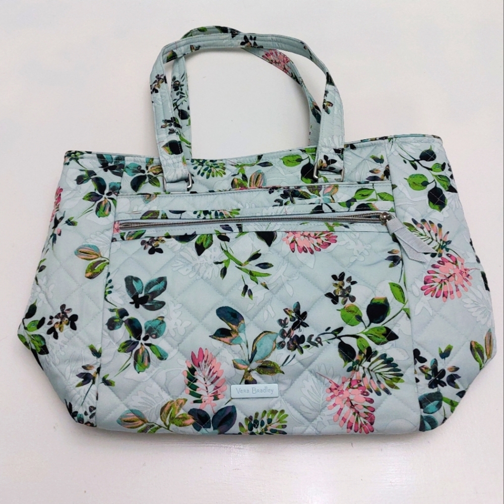 Vera Bradley Performance Twill Laptop Work Tote Seawater Blooms